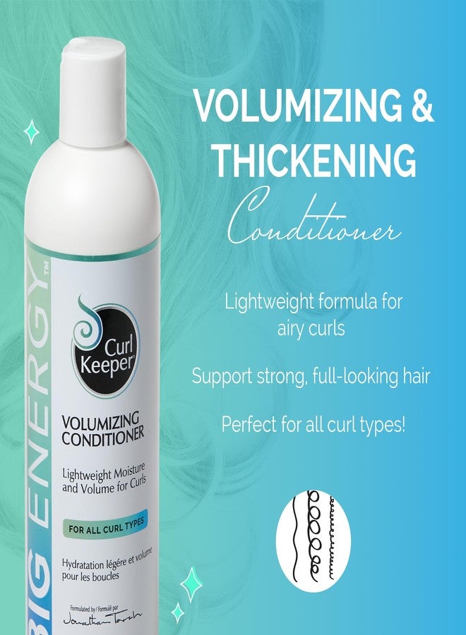Curl Keeper Big Energy Volumizing Conditioner - Ultra-Lightweight Moisture & Volume for All Curl Types - Weightless Hair Conditioner Adds Volume & Body - Sulfate Free, Water-Based Formula - Image 2